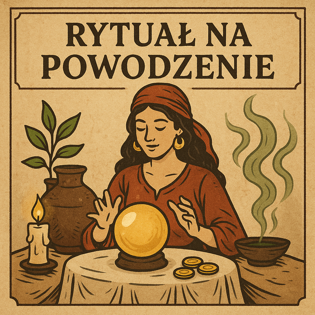 Kobieta trzymająca ręce nad magiczną kulą – rytuał na powodzenie i przyciągnięcie szczęścia